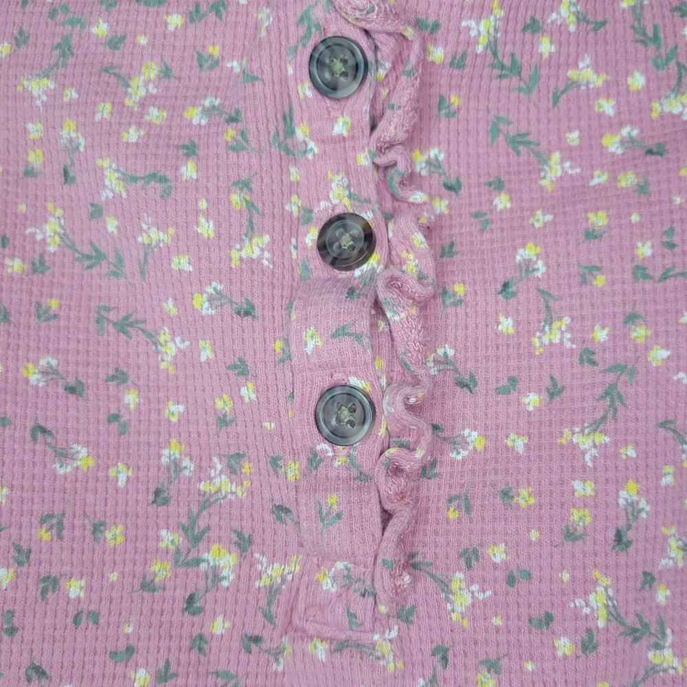 old navy pink floral toddler jumpsuit, sz 12 - 18 months